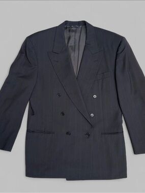 Canali Milano Double-Breasted Pinstripe Blazer - 42R